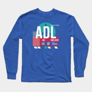 Adelaide (ADL) Australia Airport Code Baggage Tag Long Sleeve T-Shirt